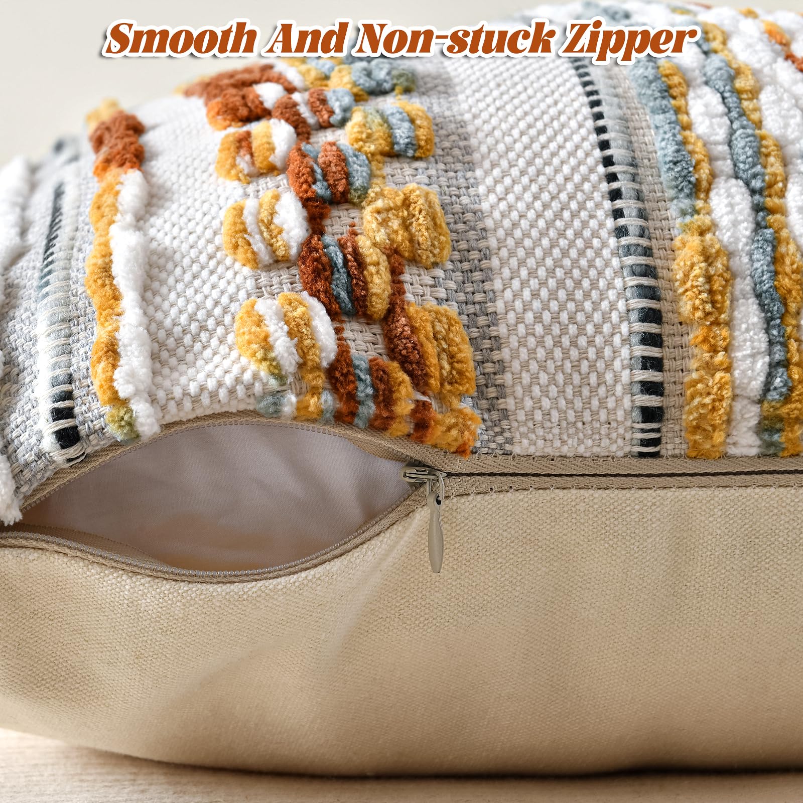 AmHoo chenille striped texture close-up shows 3D geometric charm