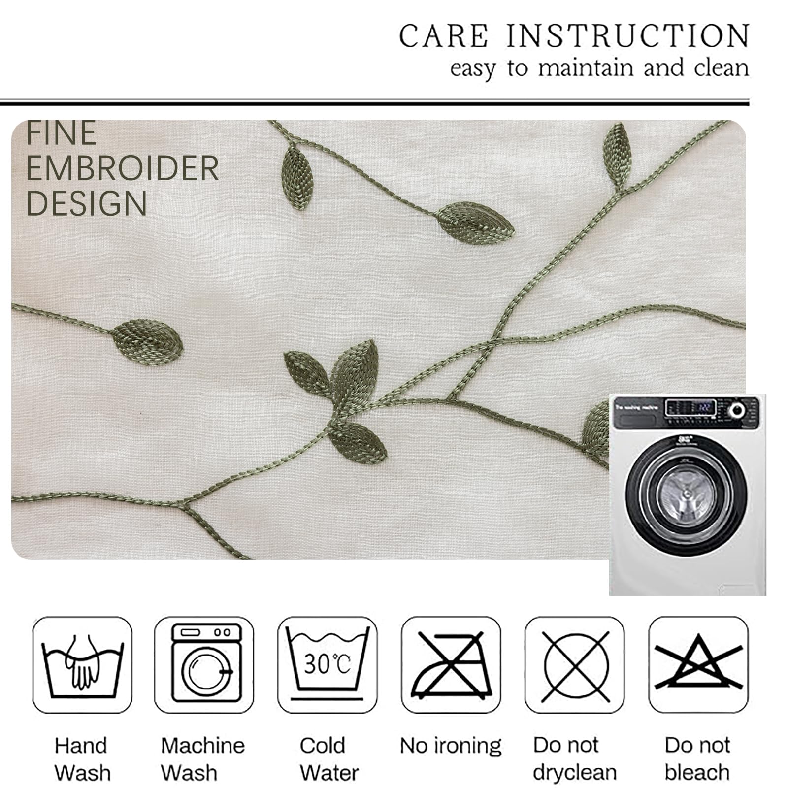 AmHoo semi-sheer voile fabric creates a gentle, airy atmosphere.