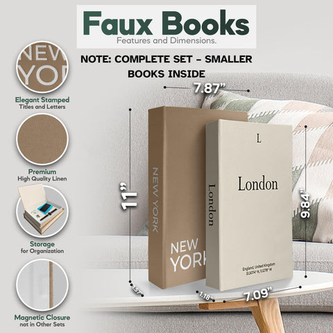 AMINALUX hidden storage visible inside hollow book for remotes and keepsakes