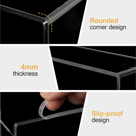 Aminigram 4-pack acrylic risers collectibles display keeps figurines visible
