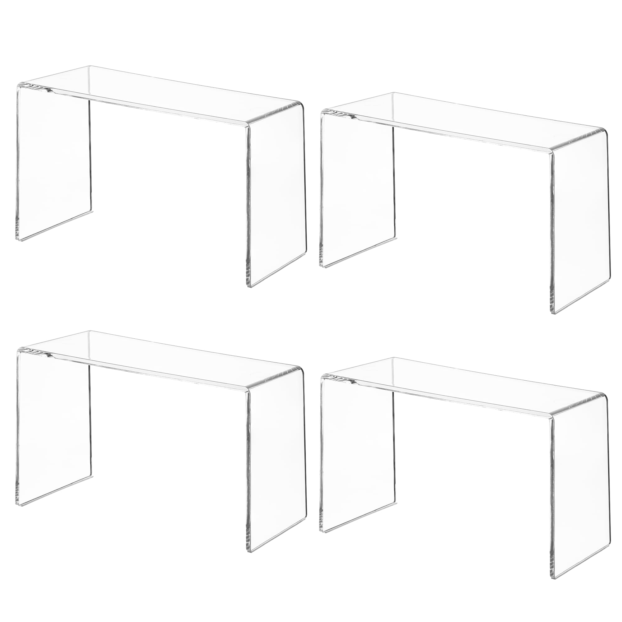 Aminigram 4-pack acrylic risers front view for versatile display