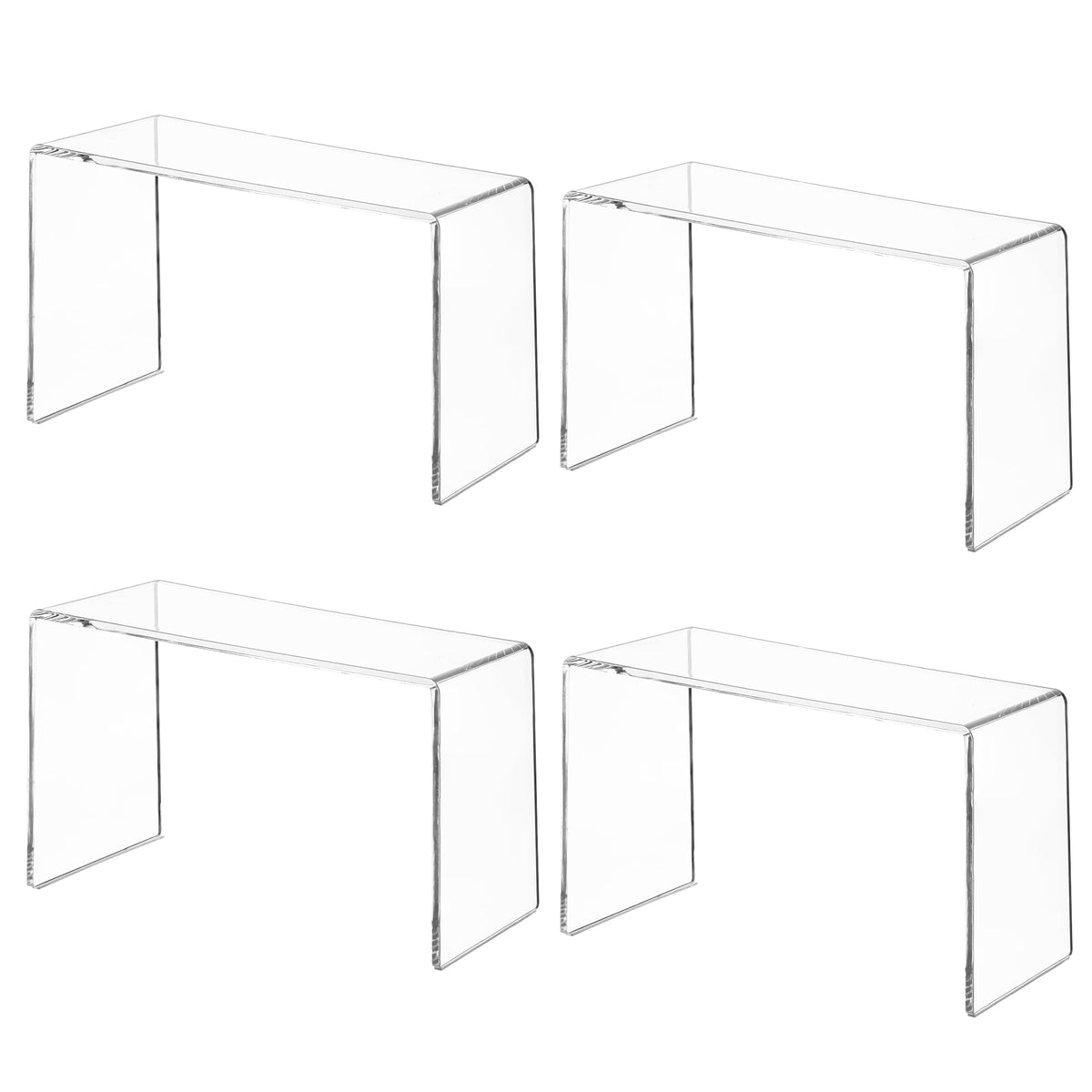 Aminigram 4-pack acrylic risers front view for versatile display