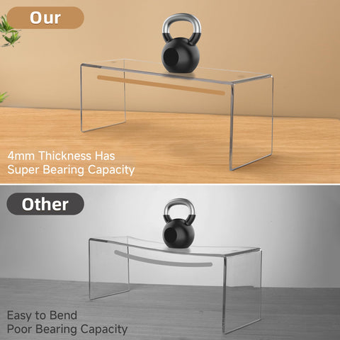 Aminigram display risers for jewelry and figurines with slip-proof support.