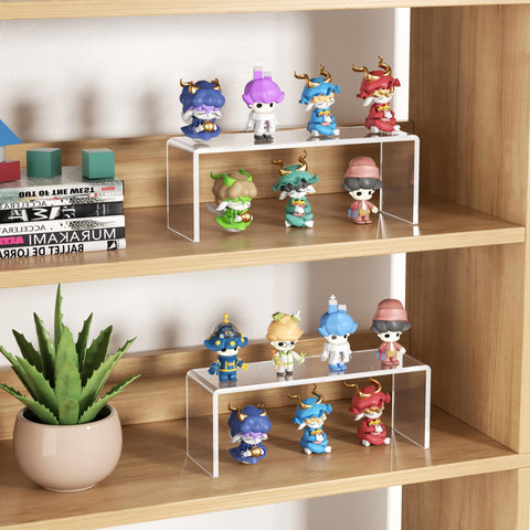 Aminigram dorm room and desk display risers for easy, tidy organization.