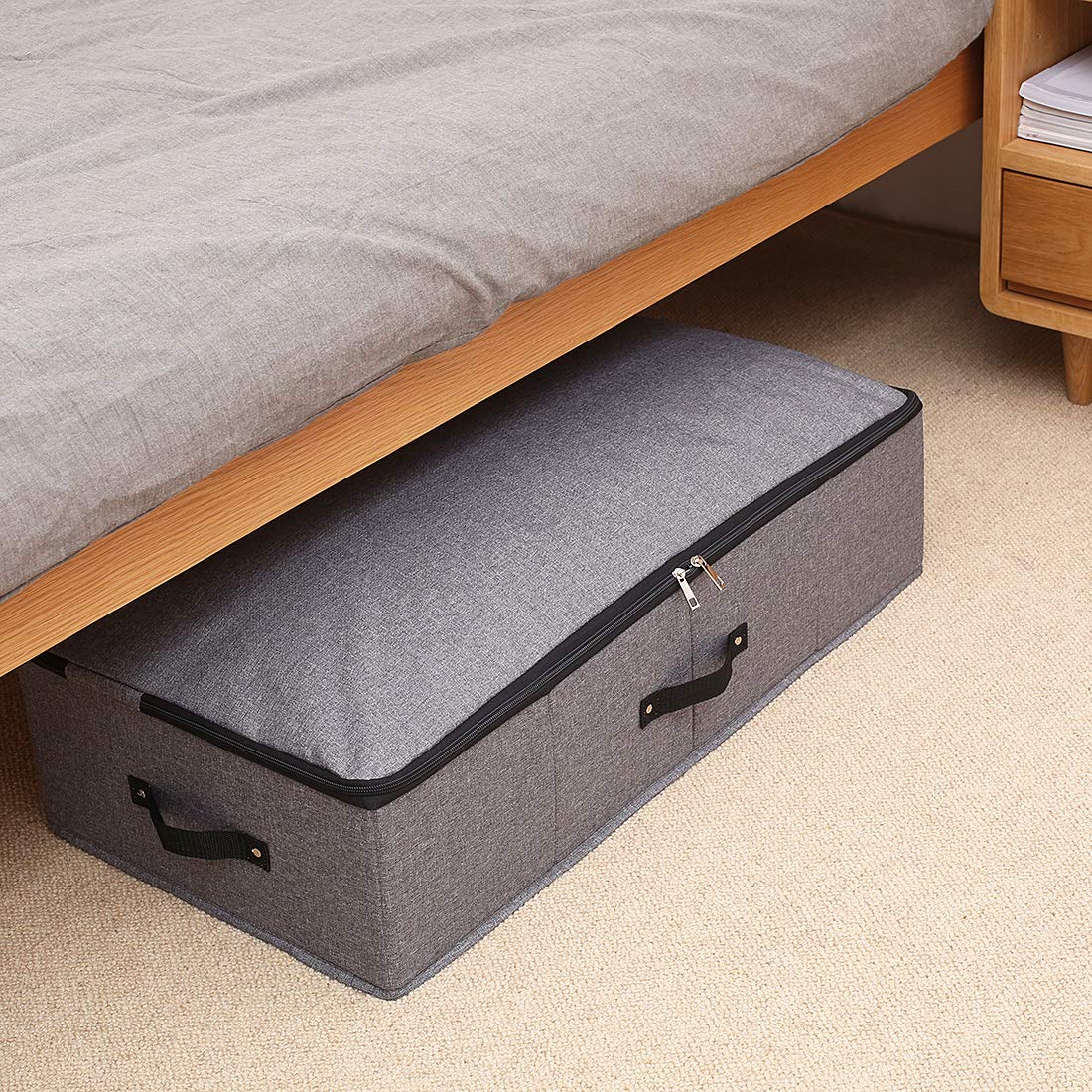 AMJ large under-bed storage container folded to show compact dimensions