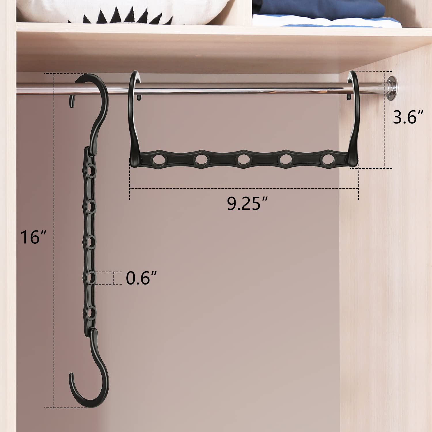 AMKUFO Magic Hangers with strong hooks for heavy coats