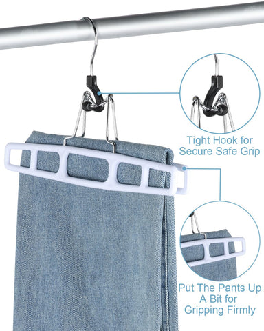 AMKUFO multifunctional hangers hold pants, skirts, towels and shorts.
