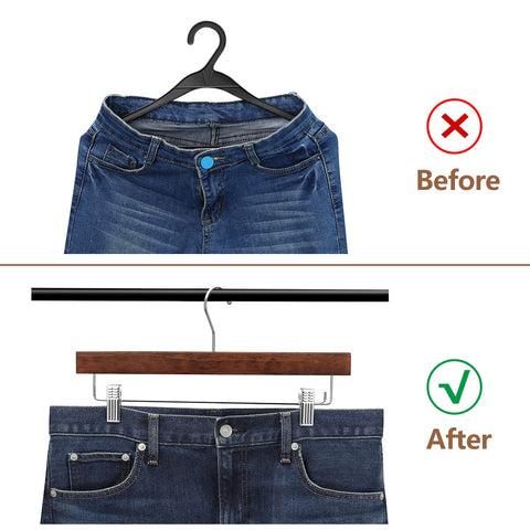 AMKUFO space-saving hangers create a tidy, uncluttered closet.