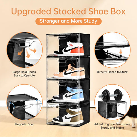 Amllas 8-pack dust-proof plastic protects shoes from dust and dirt.