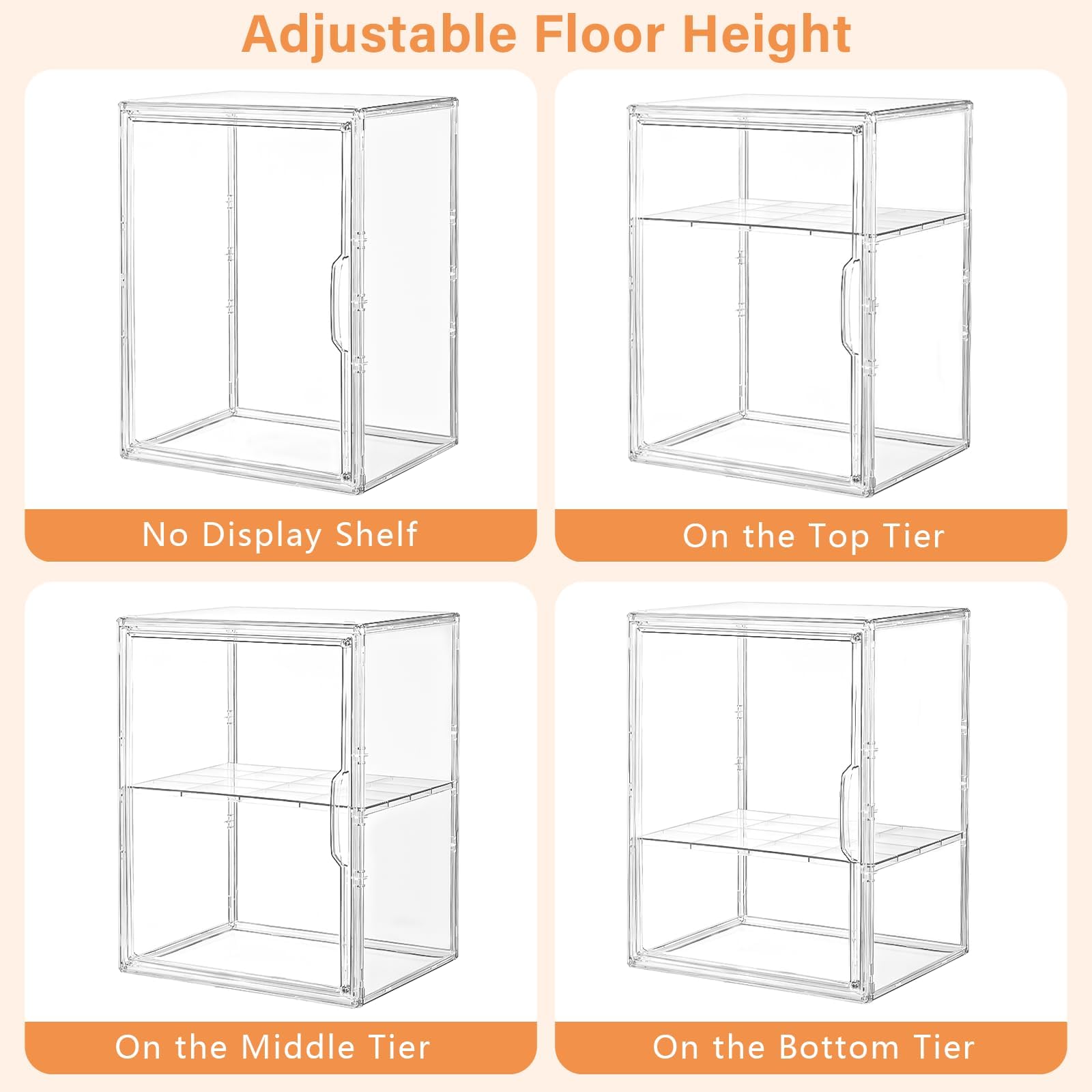 Amllas easy-assembly display case ready for quick setup without tools