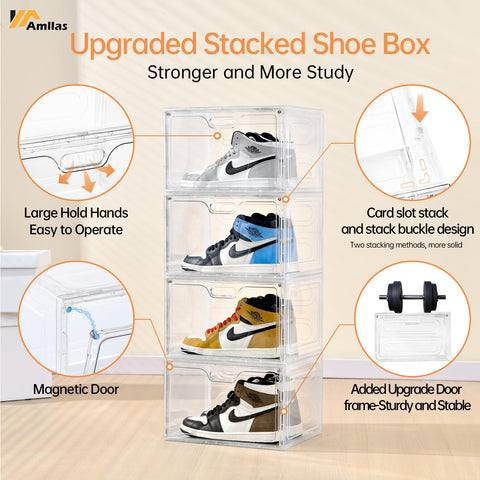 Amllas entryway shoe storage organizer keeps footwear visible and accessible.
