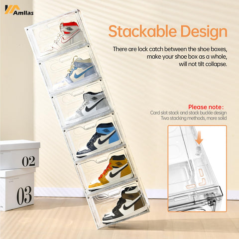 Amllas large-capacity box fits US size 13 sneakers and boots.