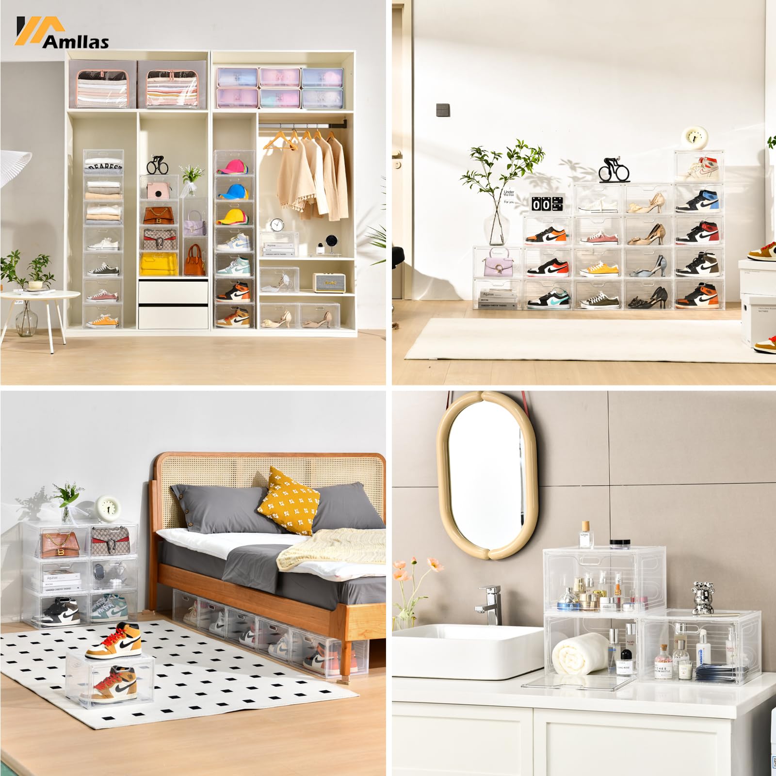 Amllas magnetic door with vents promotes breathability and odor control.