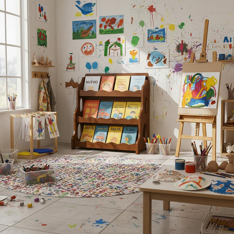 AMMEHOELA Kids Bookshelf rounded corners reduce bump risks during play