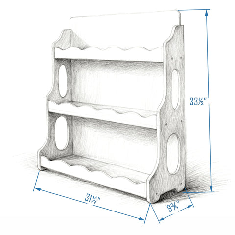 AMMEHOELA Kids Bookshelf three-tier design maximizes storage in small rooms