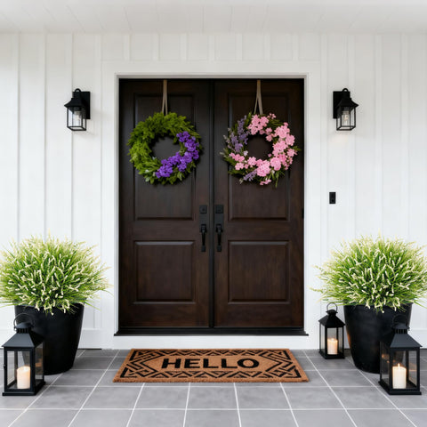 Ammyoo adjustable fake grass stems allow easy customization for any arrangement.