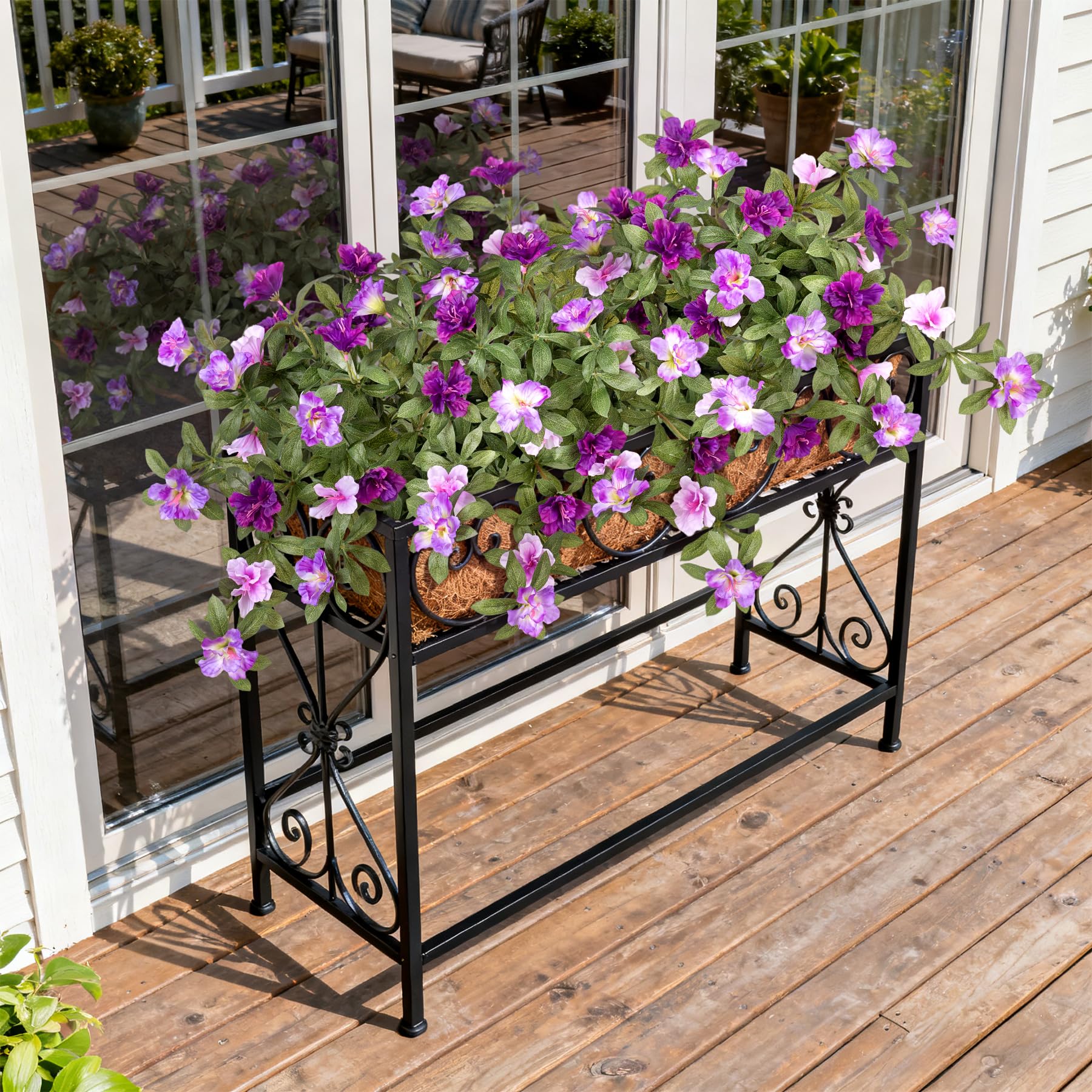Ammyoo azalea arrangement brightens entryways with year-round color and easy upkeep