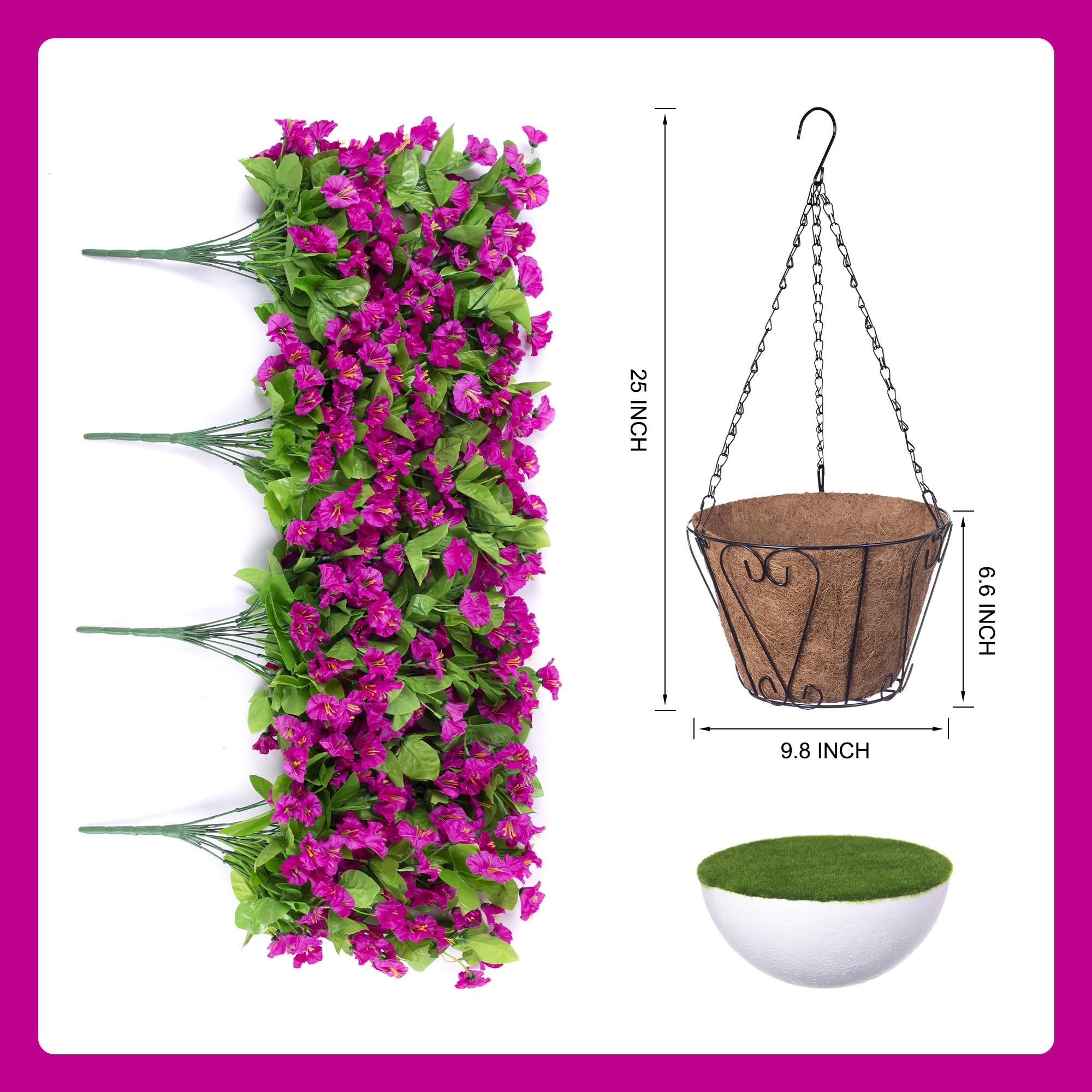 Ammyoo artificial morning glory leaves provide lush greenery without upkeep.