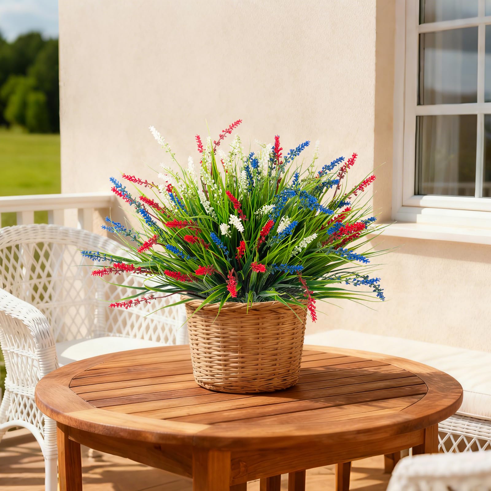 Ammyoo fake plants designed for all-weather garden decor