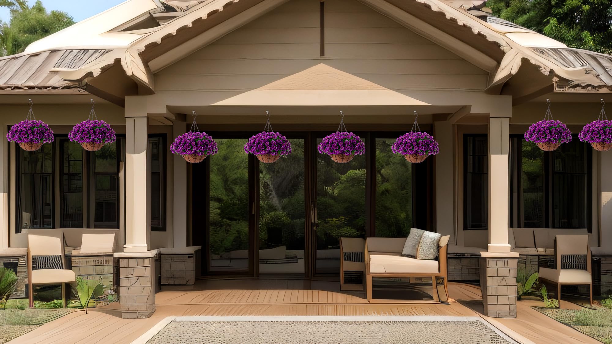 Ammyoo compact 12x12x5.9 inch basket ideal for small spaces and porches.