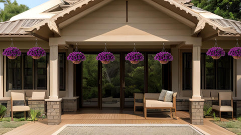 Ammyoo compact 12x12x5.9 inch basket ideal for small spaces and porches.