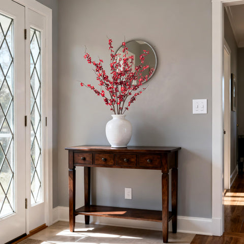 Ammyoo cherry blossom branch in a cozy bedroom display