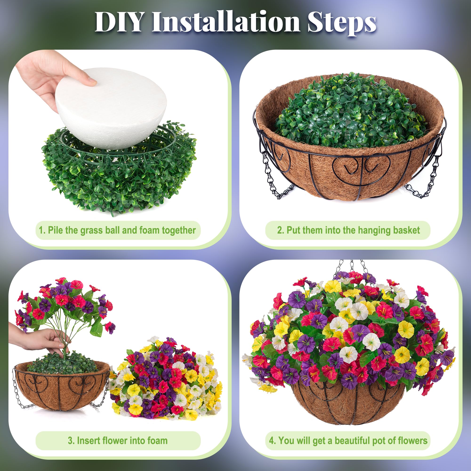 Ammyoo morning glory hanging basket offers versatile DIY decorating options.