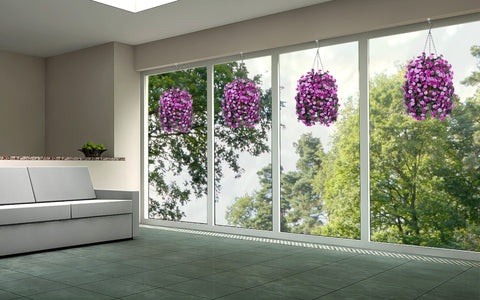 Ammyoo eucalyptus leaves faux flowers basket for maintenance-free year-round charm.