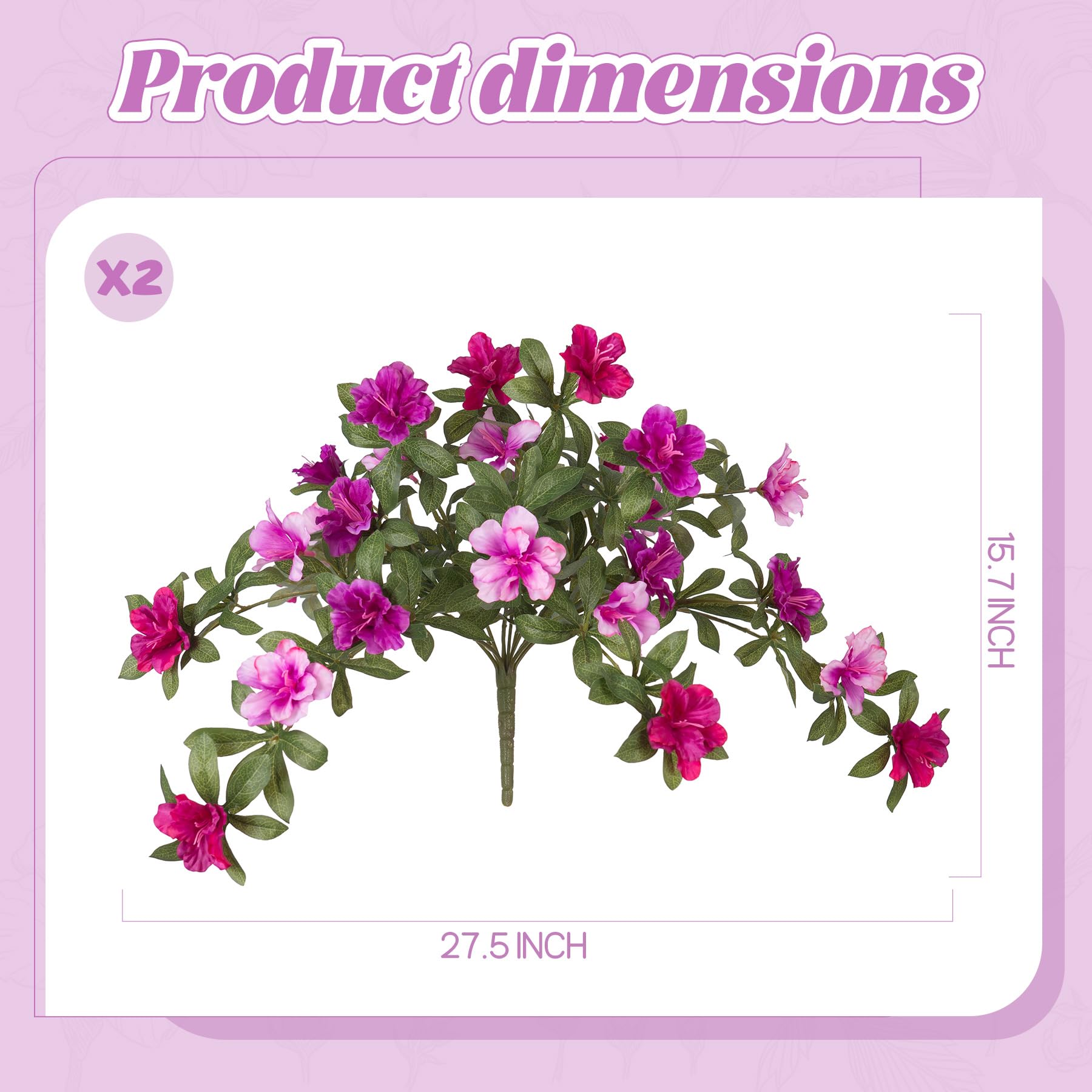 Ammyoo faux azalea flowers on porch decoration for year-round color