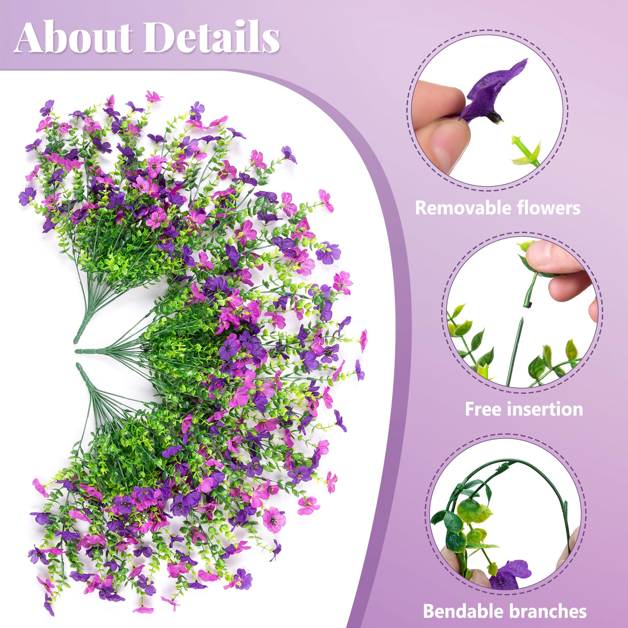 Ammyoo faux daisy hanging basket for porch decoration and easy-care outdoors