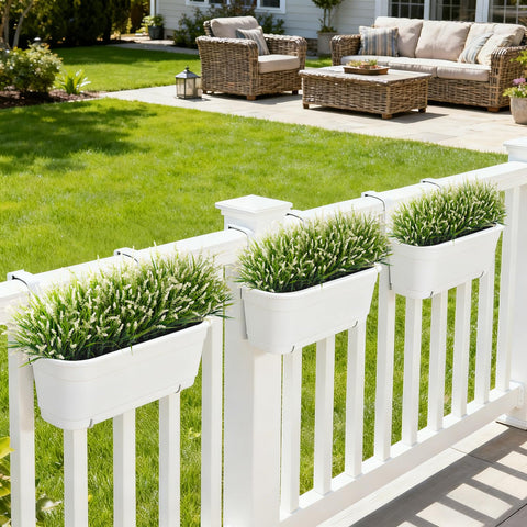 Ammyoo front porch decoration provides a welcoming greenery accent.