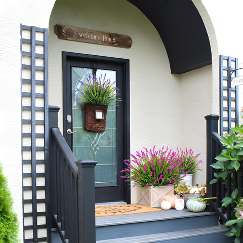 Ammyoo greenery for porch decor, quick curb appeal.