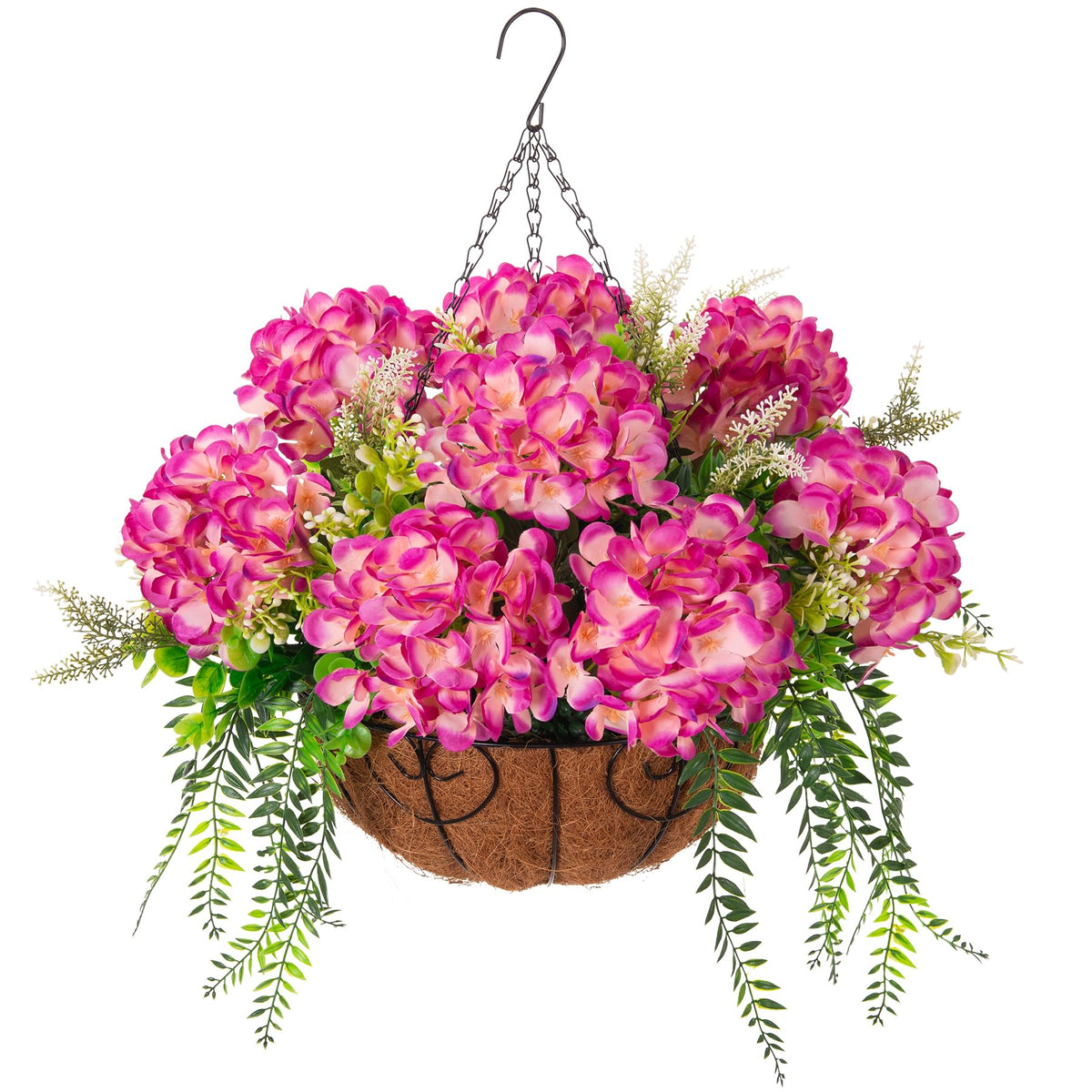 Ammyoo hanging-basket-hydrangea-flowers: year-round color for outdoors