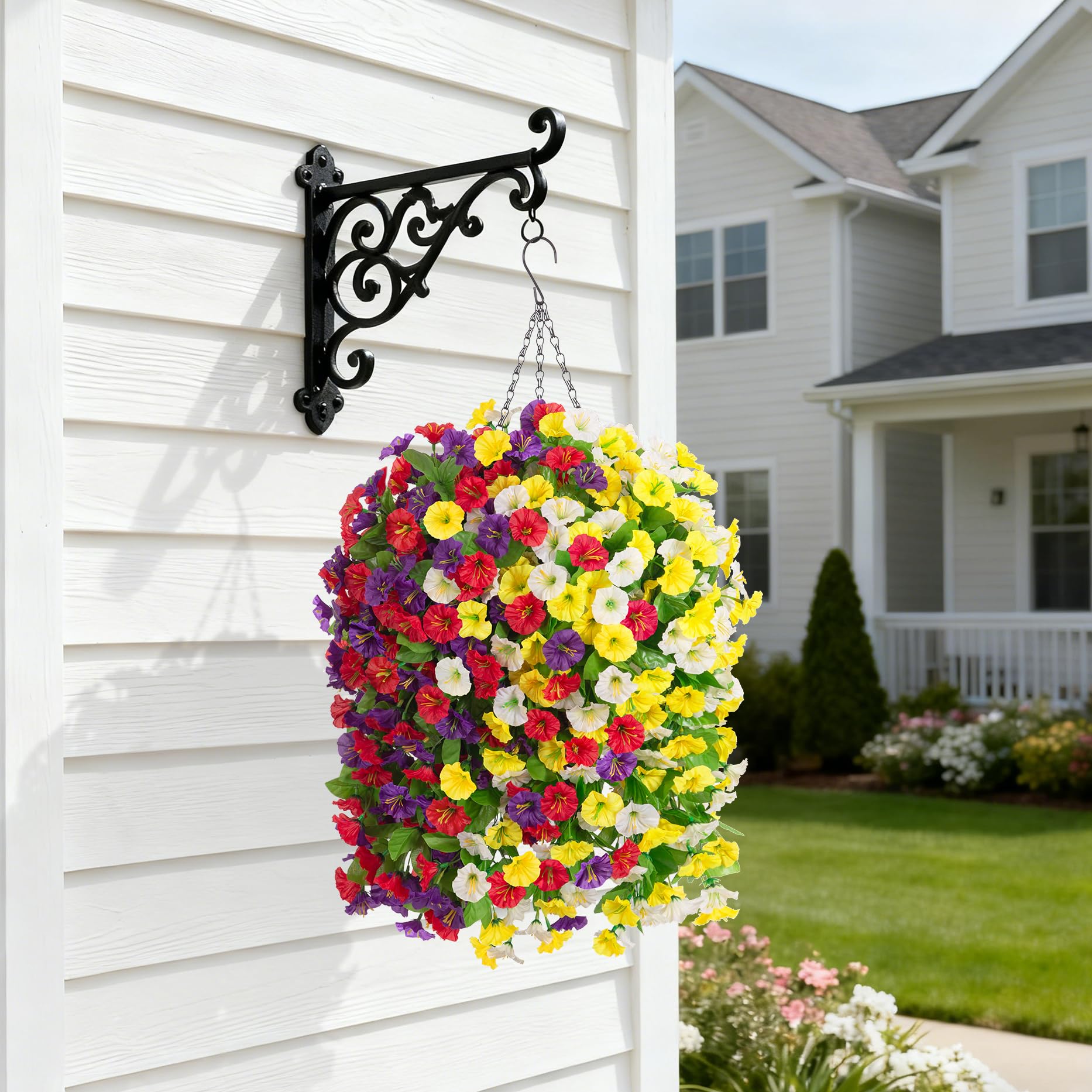 Ammyoo hanging chain and basket setup for easy installation