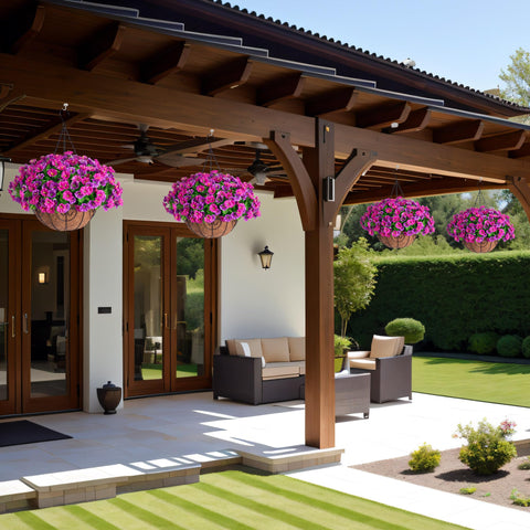 Ammyoo lightweight but sturdy artificial greenery for easy styling.