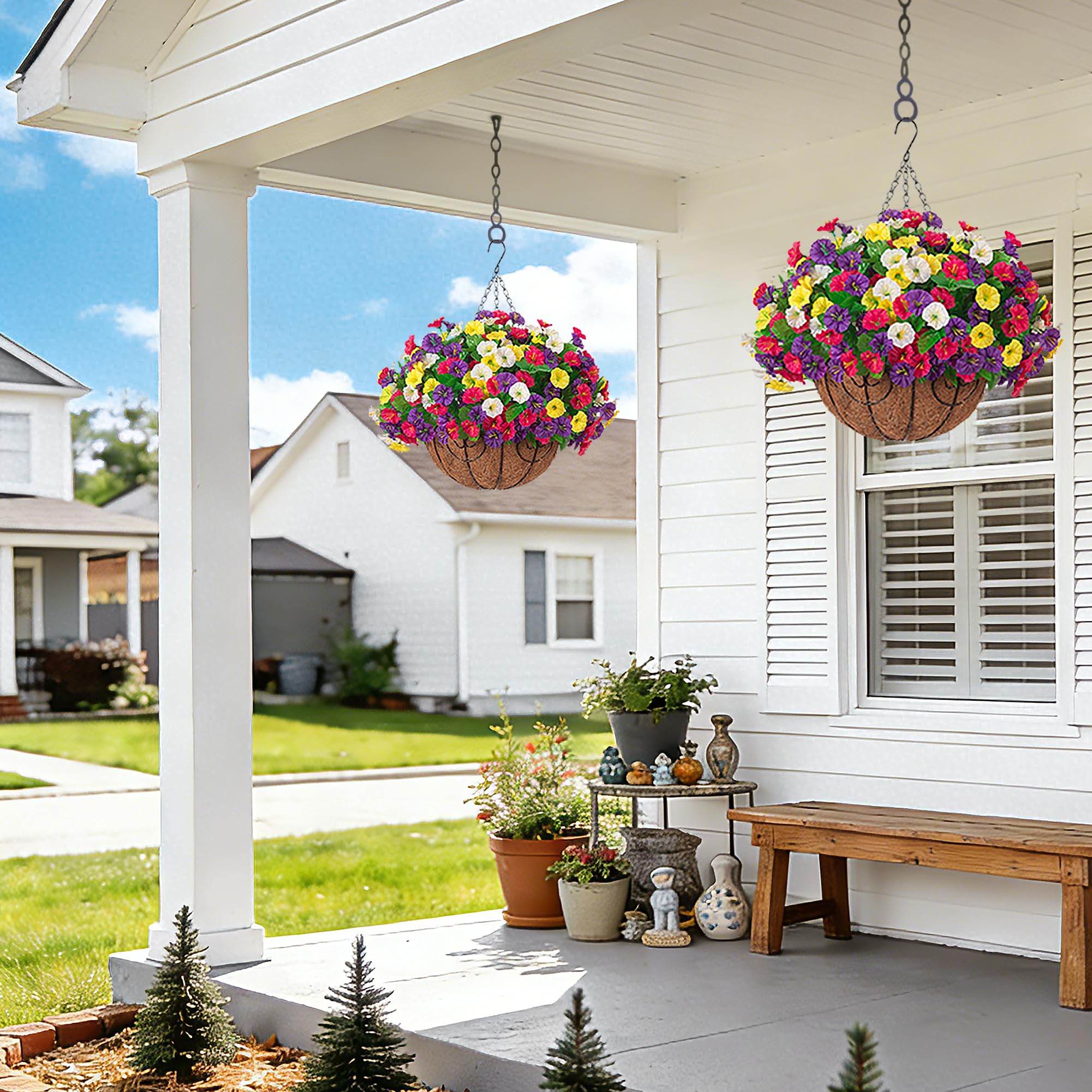 Ammyoo no-fade fake flowers brighten living spaces without watering.