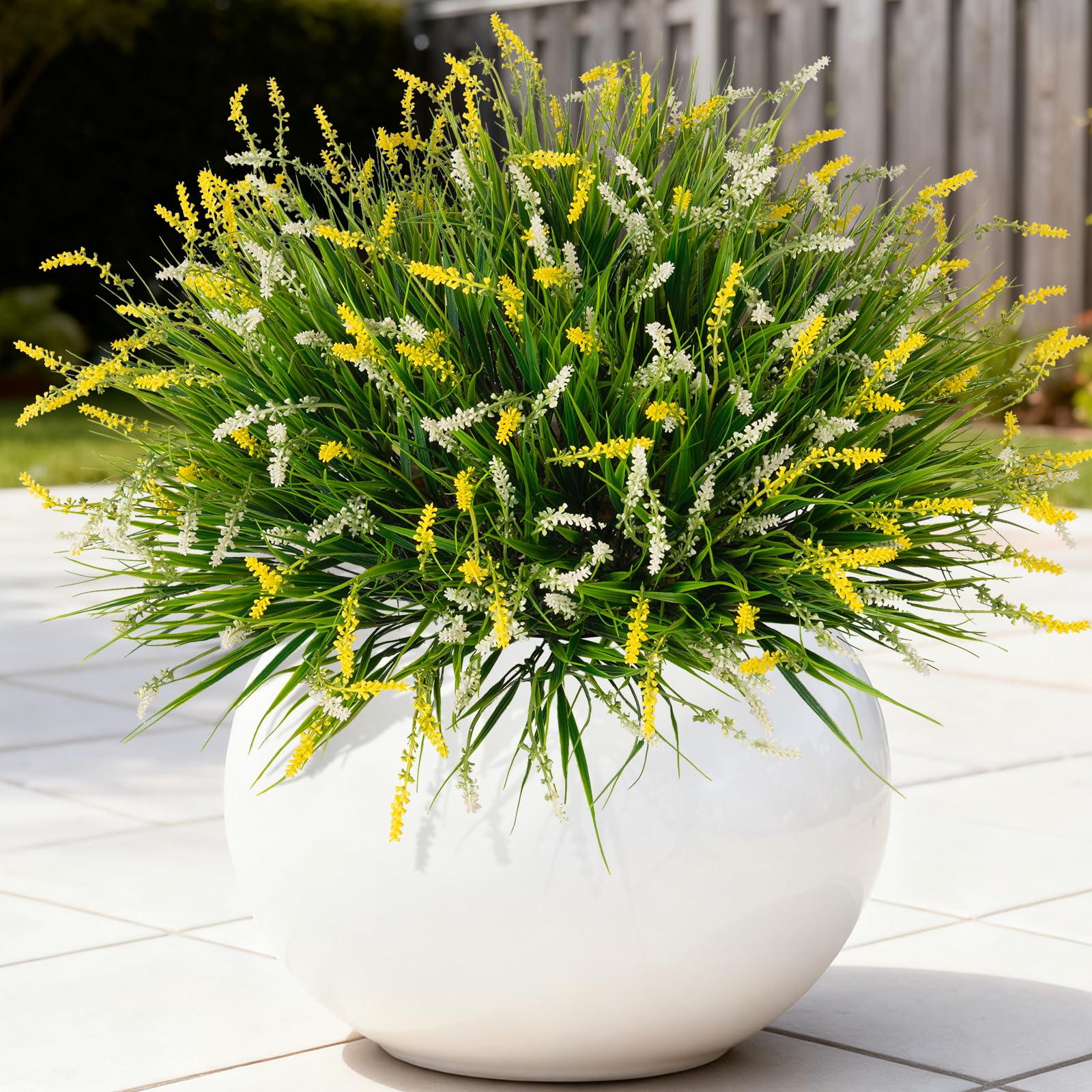 Ammyoo outdoor faux monkey grass bundle for porch display adds year-round greenery.