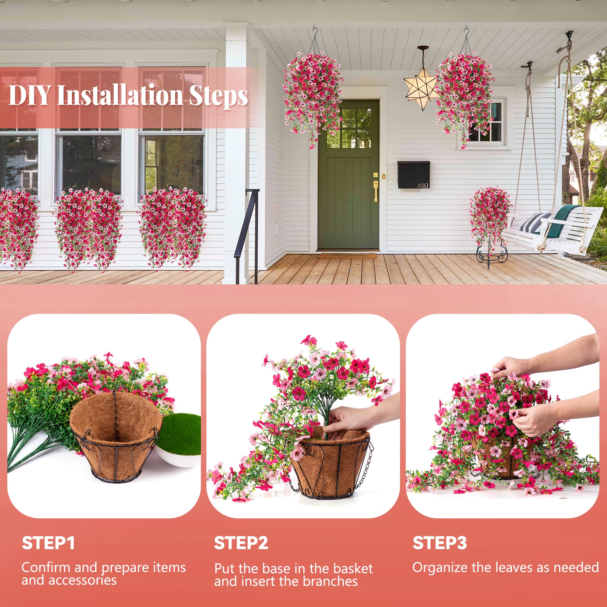 Ammyoo outdoor garden decor for porch or patio adds charm.