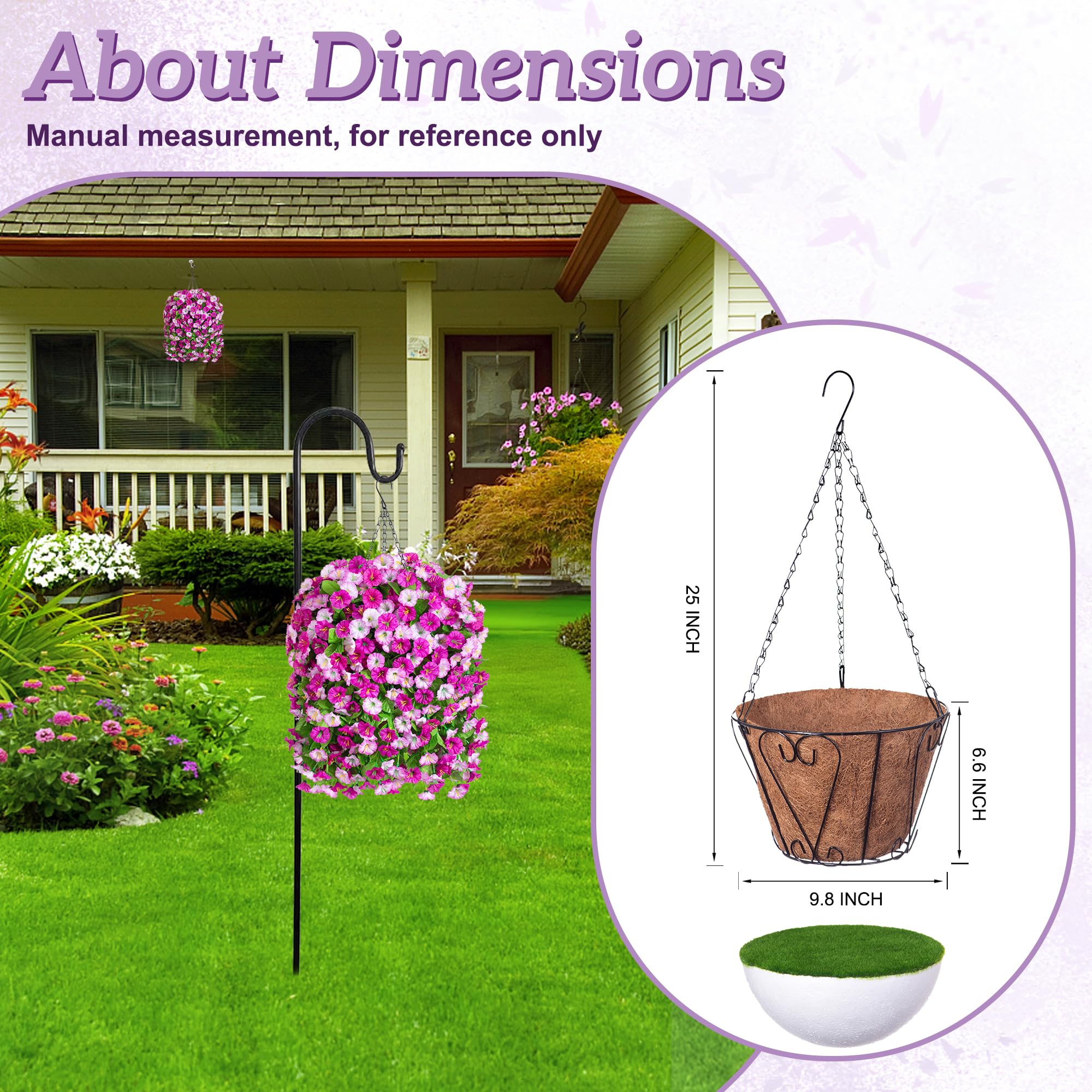 Ammyoo outdoor hanging flowers on patio showcase year-round charm.