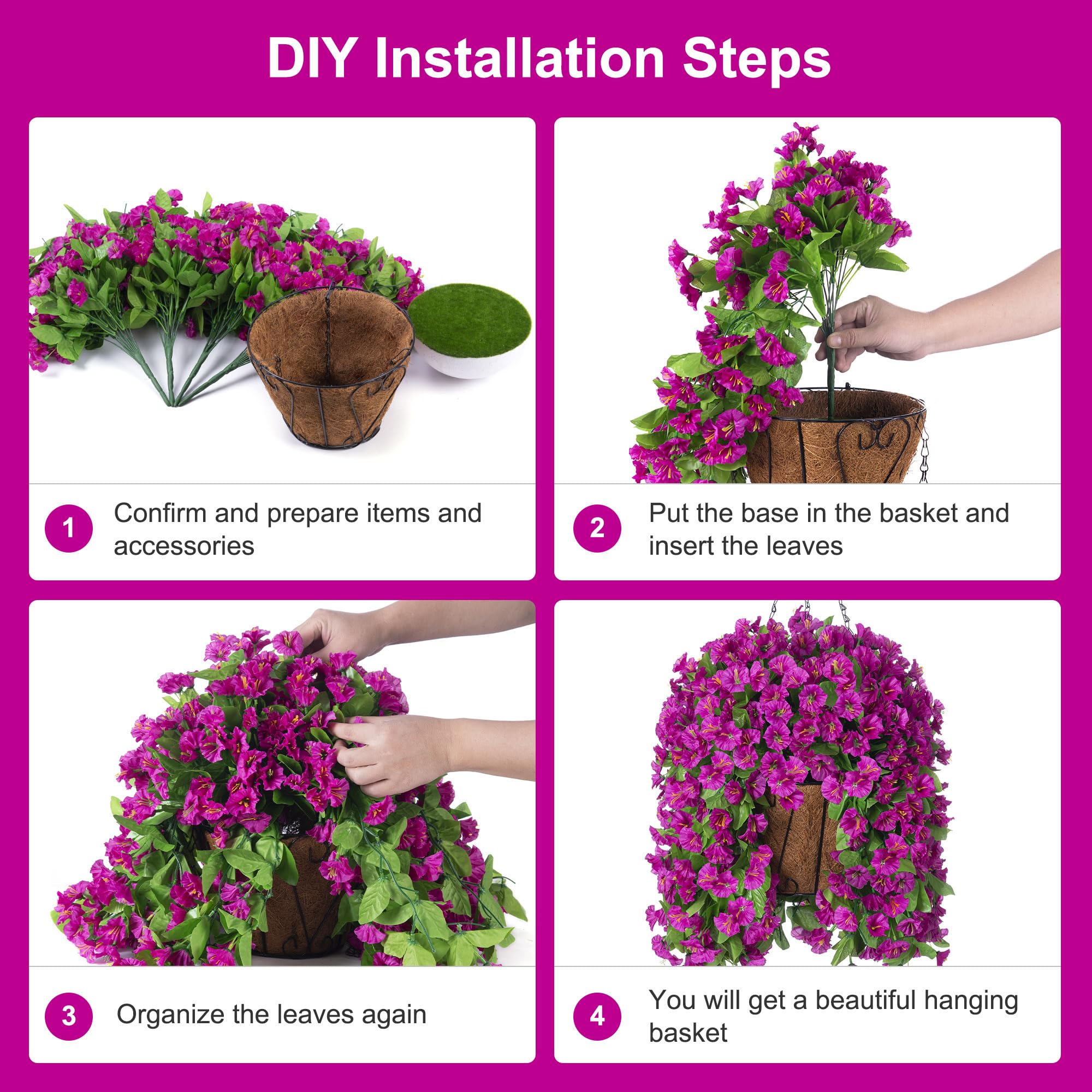 Ammyoo outdoor porch decoration offers UV-resistant bloom without watering.