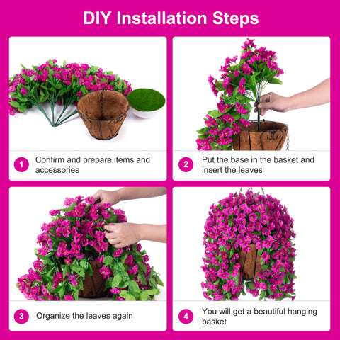 Ammyoo outdoor porch decoration offers UV-resistant bloom without watering.