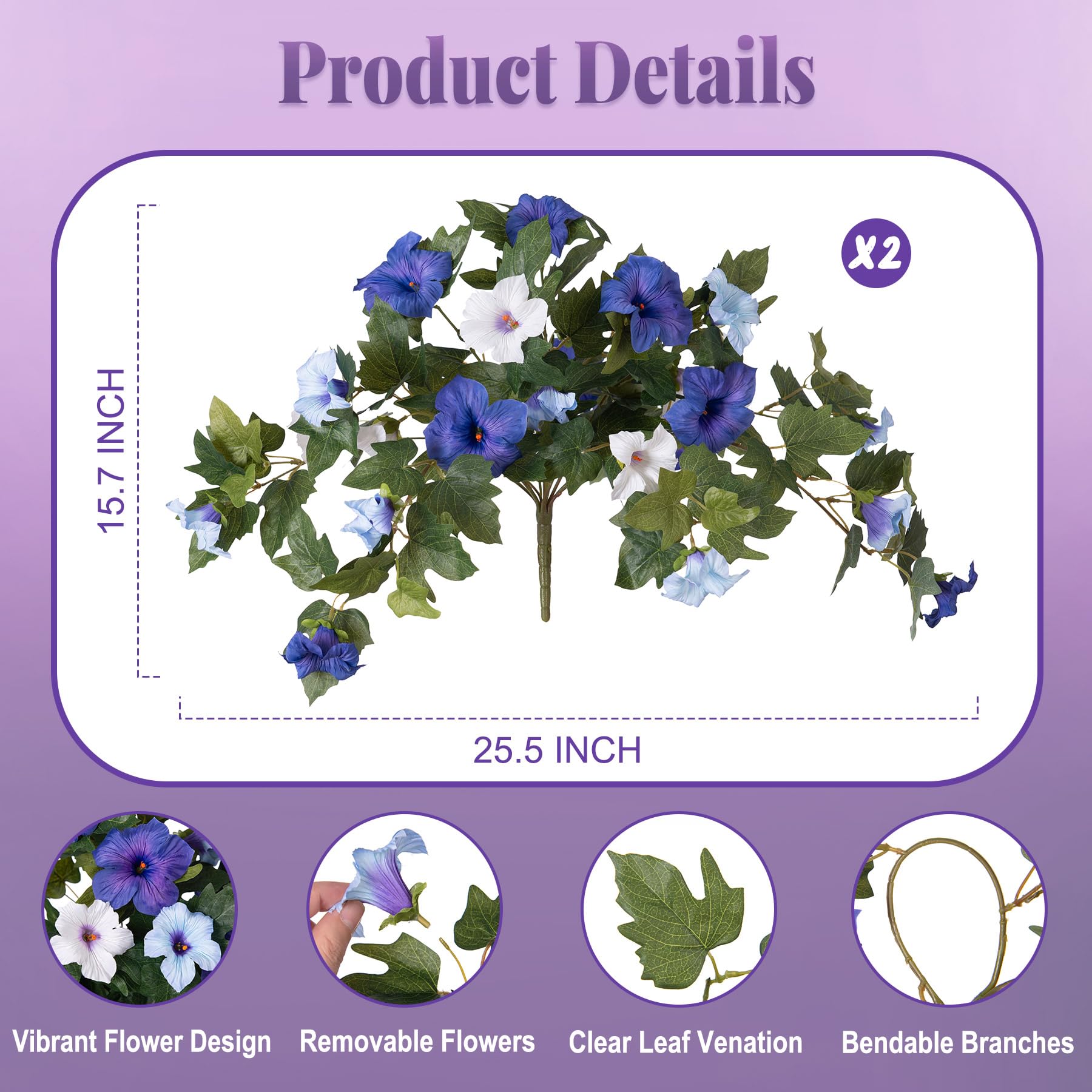 Ammyoo Petunia blue-white flower bundle ideal for balcony display