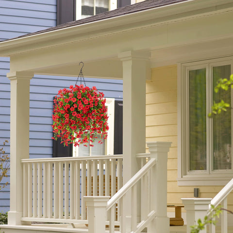 Ammyoo real-touch red daisy looks lifelike in any setting.