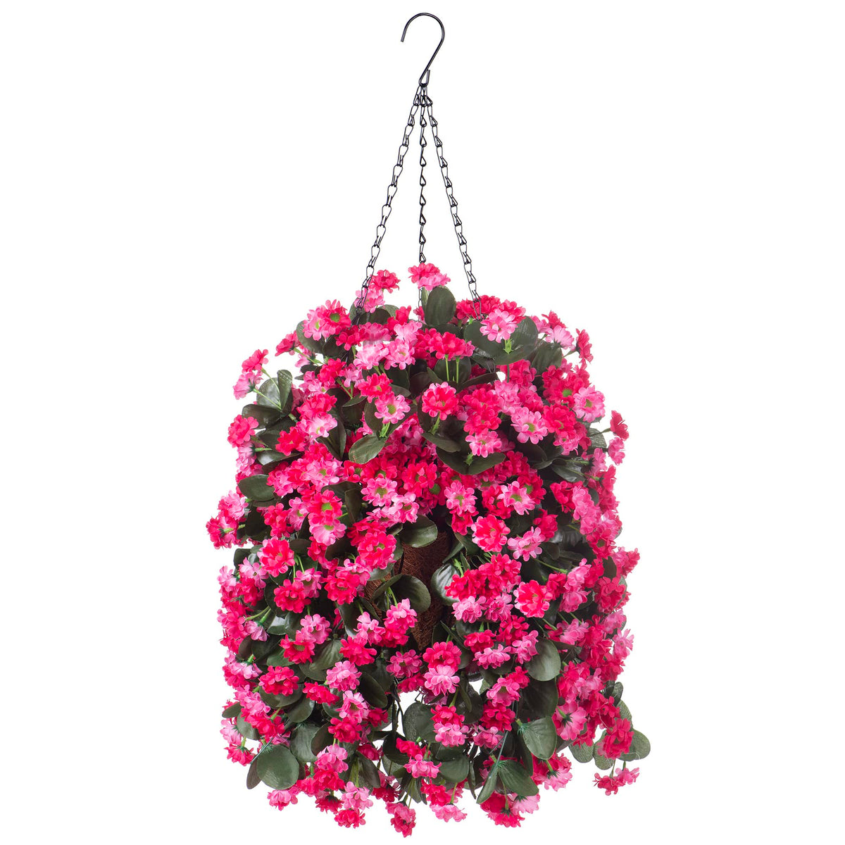 Ammyoo rose red hanging basket flowers brighten porches with maintenance-free charm