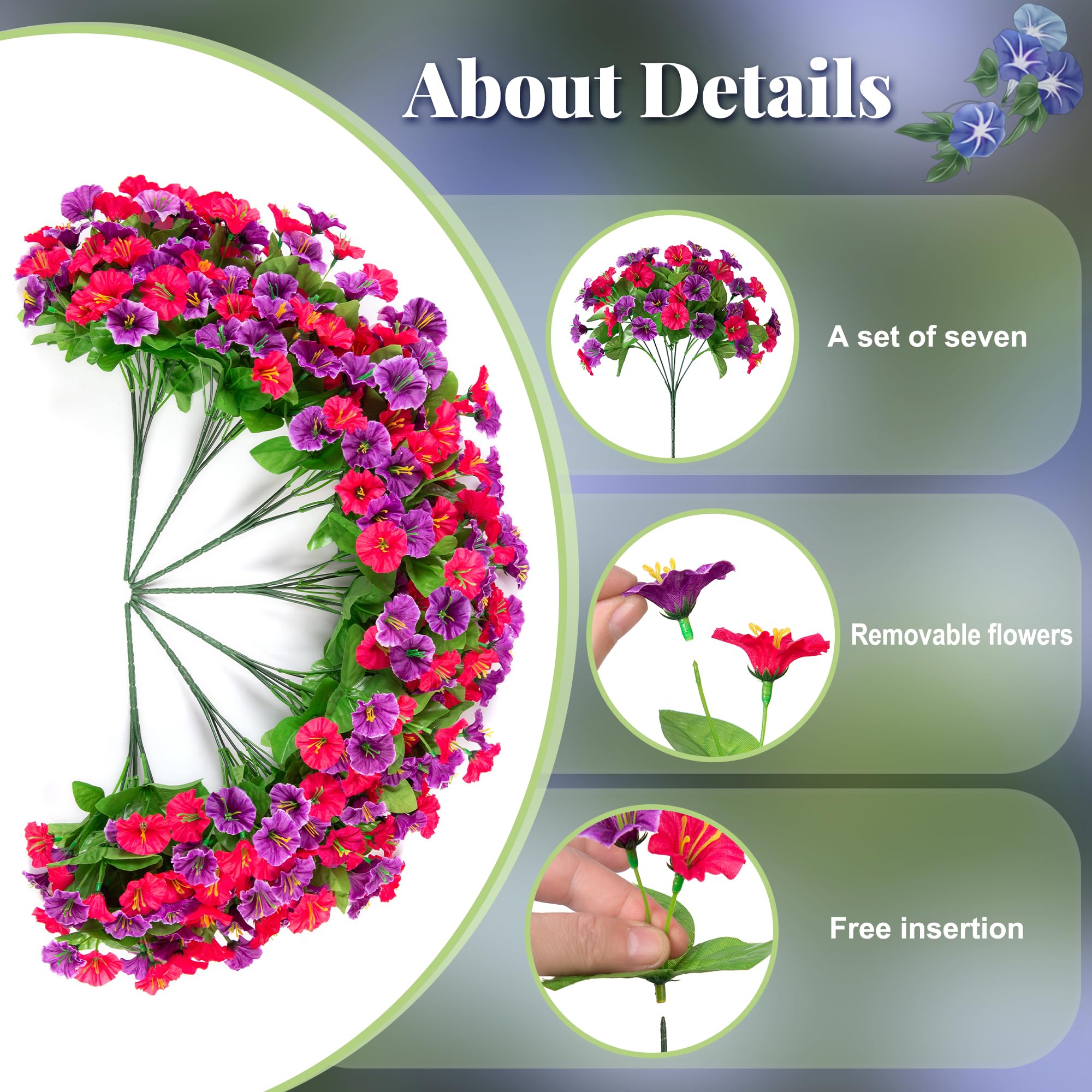 Ammyoo semicircle green grass liner adds realistic fullness to the basket.