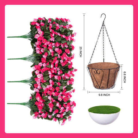 Ammyoo ten-inch coconut-lined basket supports a lush display