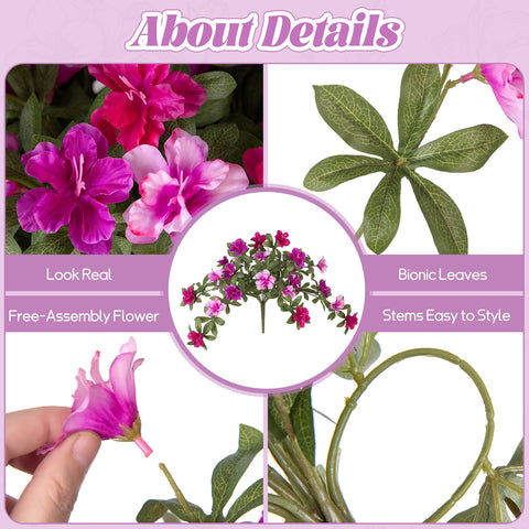 Ammyoo UV-resistant azalea flowers resist outdoor fading in sun