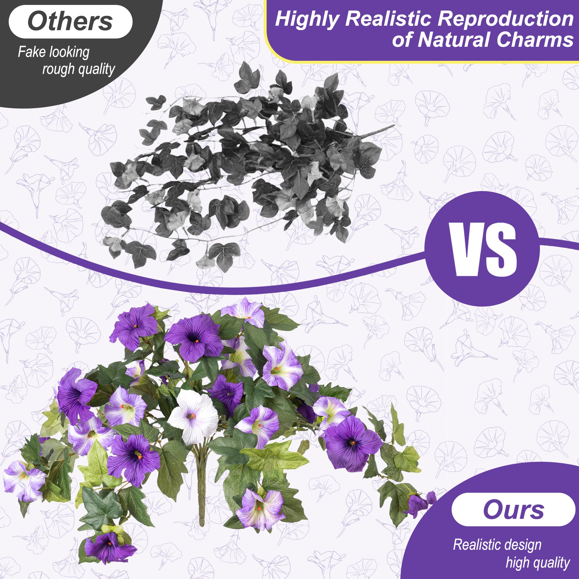 Ammyoo UV resistant fake flowers maintain brightness outdoors