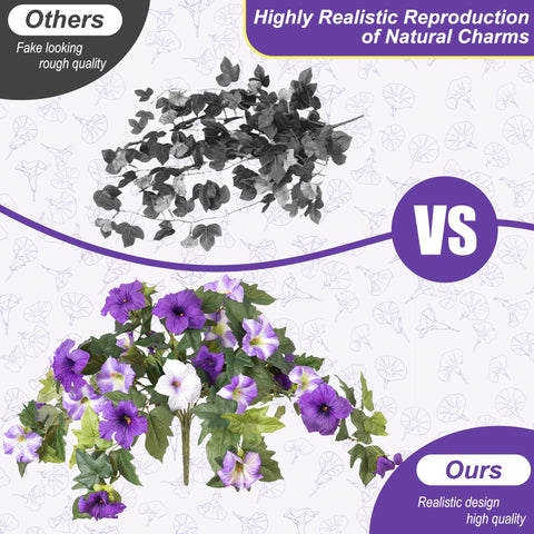 Ammyoo UV resistant fake flowers maintain brightness outdoors