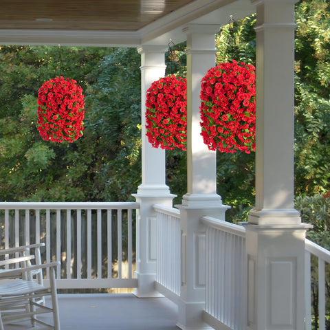 Ammyoo hanging basket transforms patios and balconies into welcoming spaces.